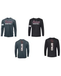 *ITALIC BOBCATS DESIGN* Paragon - Long Islander Performance Long Sleeve T-Shirt. 210
